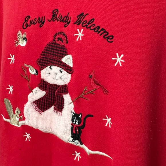 Vintage Kitty Christmas Sweatshirt - Picture 9 of 11